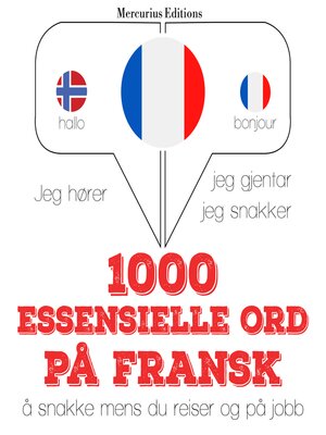 cover image of 1000 essensielle ord på fransk